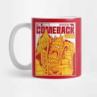 The Corn Comeback 2023 // Funny Nebraska Corn Monster Cool Manga Comic Cover Mug